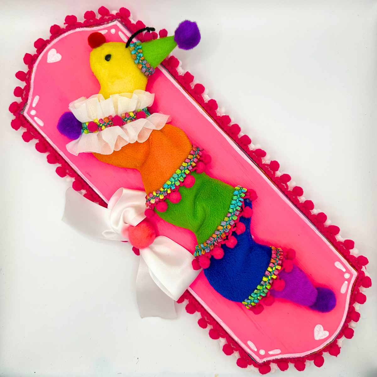 Clown Worm Plush Taxidermy Mount
