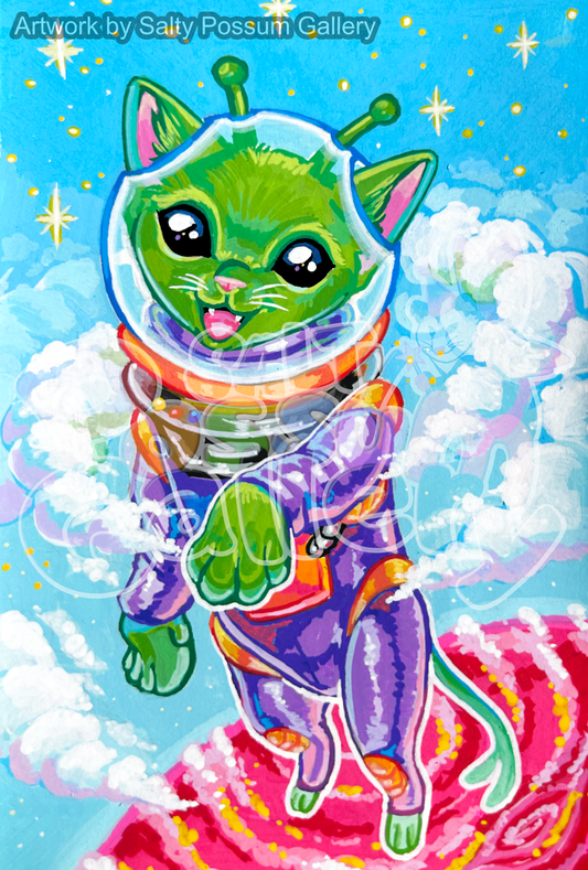 Alien Cat Print