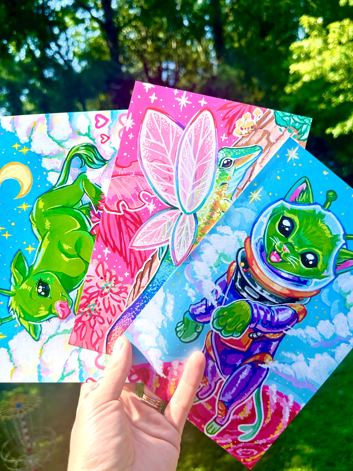 Alien Cat Print